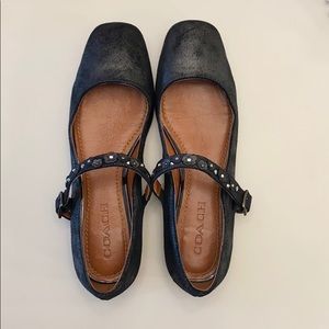 Coach Size 8.5 Black Mary Jane Flats